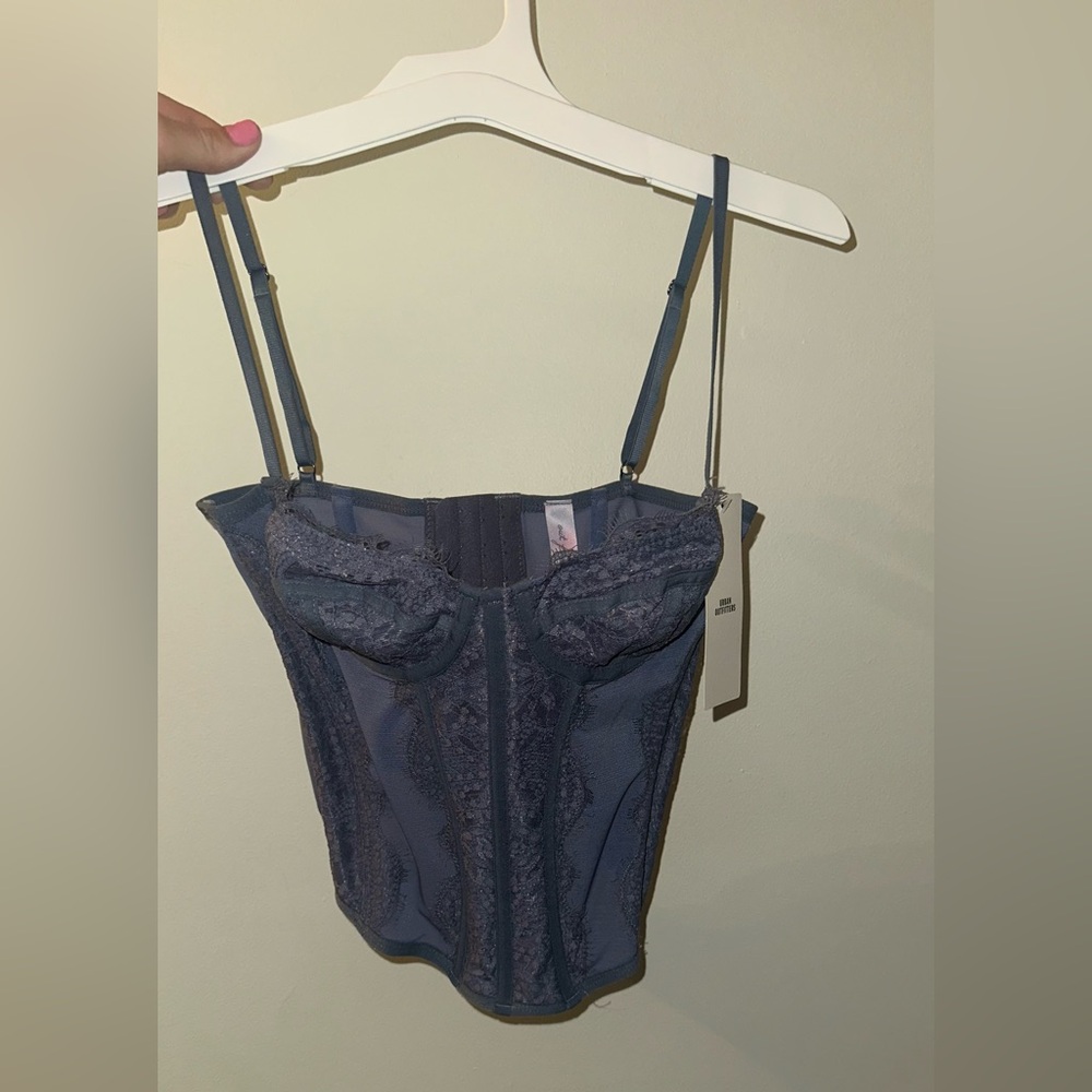 Urban Outfitters Blue Corset Top NEVER WORN